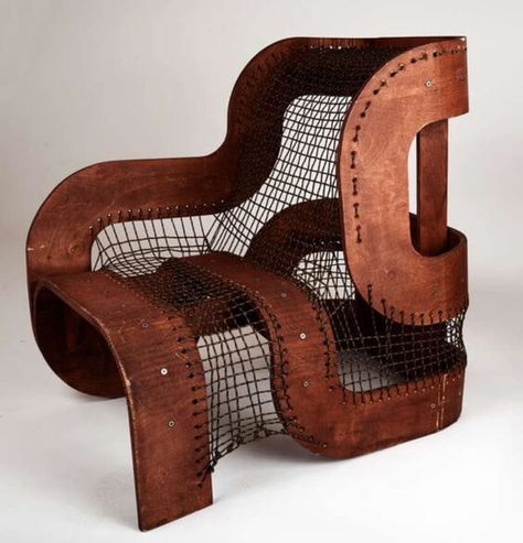 Weird Furniture, Rope Chair, Sculptural Furniture, Love Chair, Unique Chair, Diy Holz, Funky Furniture, Diy Chair, Cool Chairs