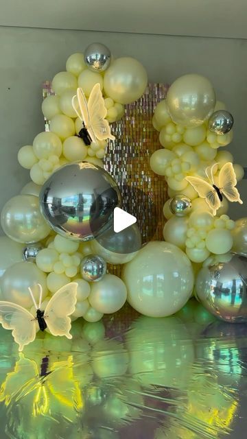 Annie Harutoonian on Instagram: "The setup of this beautiful yellow butterfly party backdrop is so fun to watch 💛 by @balloonsgi #theeventcollectivex" Yellow Butterfly Party, Butterfly Balloons, New York Vacation, Gold Backdrop, Yellow Balloons, Butterfly Party, Balloon Decor, Party Backdrop, Yellow Butterfly