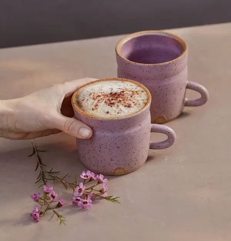 Assiette Design, Pink Coffee Cups, Earth Element, Keramik Design, Rustic Ceramics, Ceramics Pottery Art, Ceramics Ideas Pottery, Ceramic Tableware, Ceramic Coffee Cups