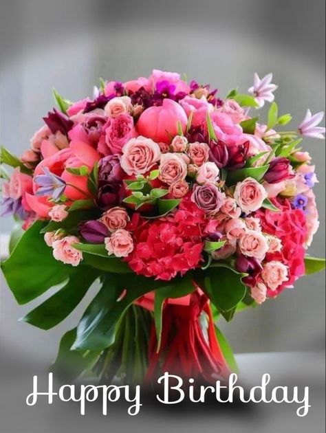 Happy Birthday With Flowers, Birthday With Flowers, Happy Birthday Flowers Images, Happy Birthday Flower Cake, Happy Birthday Flowers, Happy Anniversary Wedding, Happy Birthday Wishes Pics, Happy Birthday Flowers Wishes, Birthday Wishes Pics