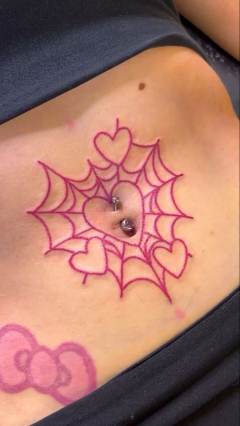 Tato Paha, Stomach Tattoos Women, Pink Tattoo, Web Tattoo, Cute Hand Tattoos, Pretty Hand Tattoos, Black Girls With Tattoos, Tattoos For Black Skin, Tato Lengan