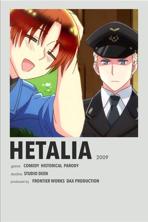 Hetalia minimal anime poster Anime Info, Hetalia Anime, Anime Suggestions, Film Posters Minimalist, 2160x3840 Wallpaper, Animes To Watch, Poster Anime, Minimalist Posters, Film Anime