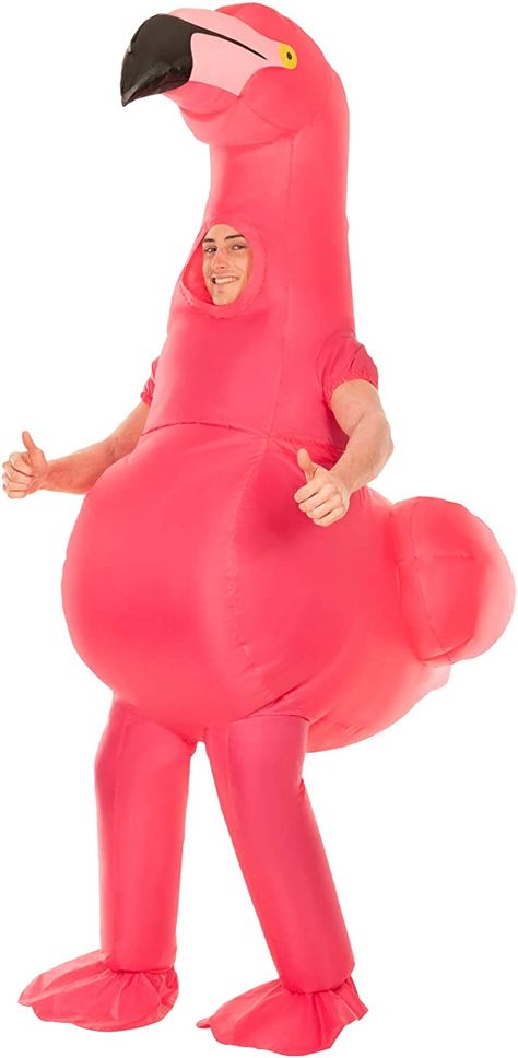 Halloween Costumes Blow Up, Blowup Halloween Costumes, Cursed Costumes, Weird Costumes, Blow Up Halloween Costumes, Weird Ads, Flamingo Halloween Costume, Flamingo Inflatable, Halloween Costumes For Adults