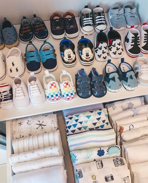 Baby Boy Closet Organization, Boy Closet Organization, Baby Boy Closet, Boy Closet, Xo Macenna, Baby Drawer, Baby Room Closet, Baby Room Storage, Simple Diy Home Decor