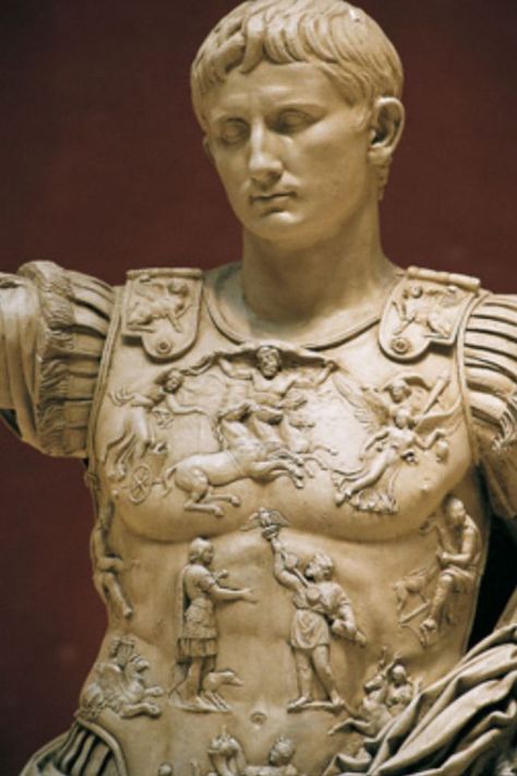 Roman Armor, Emperor Augustus, Roman Costume, Roman Statue, Ancient Armor, Classic Sculpture, Rome Antique, Empire Romain, Roman Sculpture