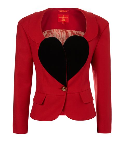 Red Heart Vivienne Westwood Jacket Vivienne Westwood Clothes, Vivienne Westwood Designs, Vivian Westwood, Vivienne Westwood Fashion, Mode Grunge, Red Label, Looks Chic, Heart On, Dream Clothes