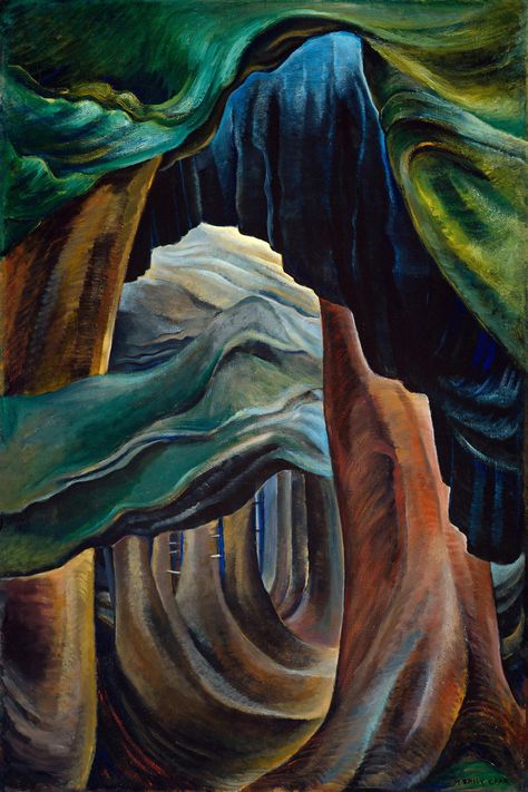 Emily Carr Forest Painting Reproduction Emily Carr Print | Etsy Emily Carr Paintings, Tom Thomson, Vancouver Art Gallery, Emily Carr, Canadian Painters, Group Of Seven, Post Impressionism, Canadian Art, Post Impressionists