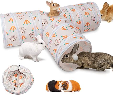 Bunny Hideout, Bunny Tunnel, Chinchilla Toys, Cat Tunnel, Pet Crate, Animal Activities, Rabbit Toys, Little Critter, Pet Rabbit