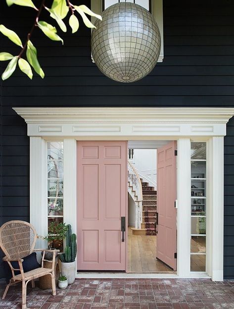 FOCUS ON: DOORS | The Ultimate Guide to All Things Doors — CLAIRE HEFFER DESIGN Indoor Door Colors, Indoor Paint Colors, Pink Front Door, Best Front Doors, Front Door Paint Colors, Door Colors, Door Paint Colors, Door Inspiration, Pink Door