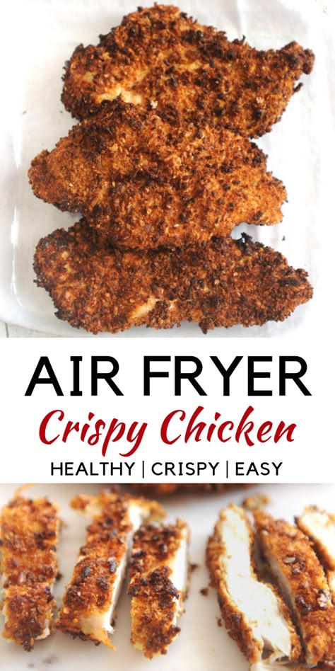 Kid Friendly Chicken Recipes, Air Fryer Crispy Chicken, Healthy Fried Chicken, Crispy Chicken Recipes, Air Fryer Food, Air Fryer Ideas, Chicken Crispy, Ninja Foodi Recipes, Healthy Air Fryer