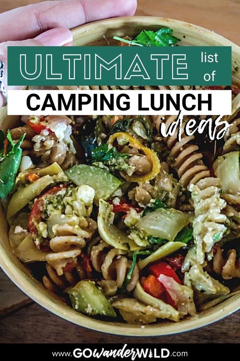 Asian Camping Food, Prep Ahead Camping Meals, Camping Salads Make Ahead, Camping Lunches Ideas, Camping Meals Easy Make Ahead, Crockpot Camping Meals, Cheap Camping Meals, Vegetarian Camping Meals, Premade Camping Meals