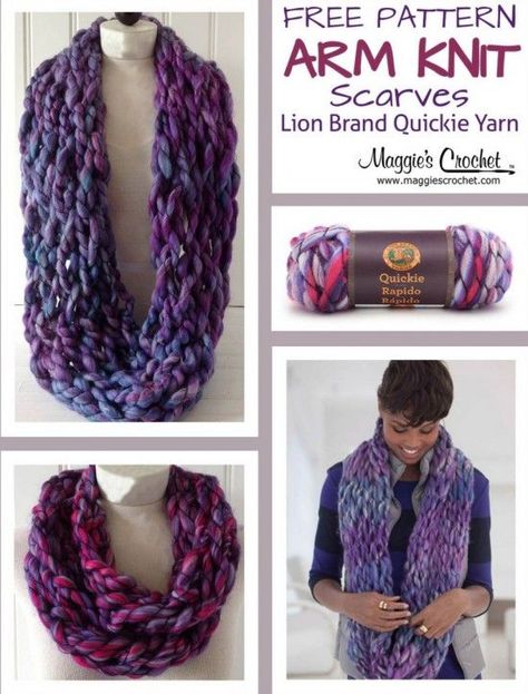 Arm Knit Scarf, Arm Knitting Scarf, Arm Crocheting, Finger Knit, Arm Knit, Finger Crochet, Knitted Scarves, Knit Scarves, Yarn Gifts