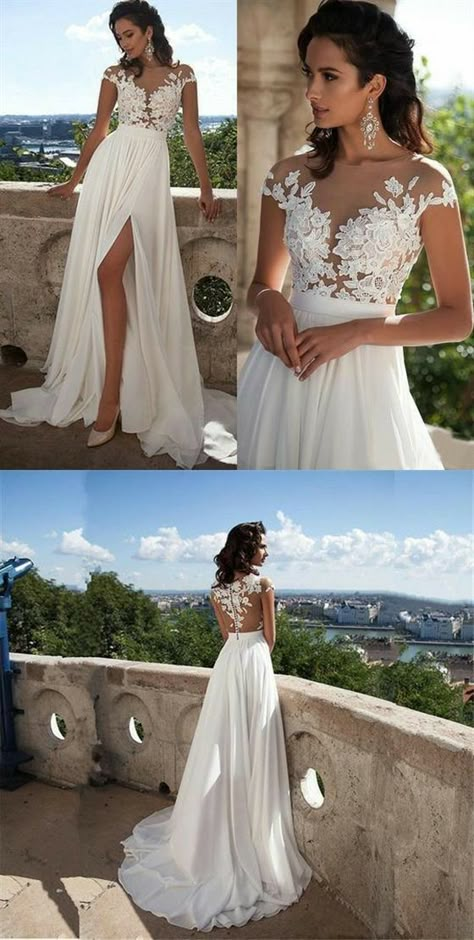 Lace Wedding Dress Beach, Inexpensive Bridesmaid Dresses, Ivory Lace Wedding Dress, Wedding Dress Beach, Beach Bridal Gown, Wedding Dresses 2018, African Wedding Dress, Wedding Dress Chiffon, Top Wedding Dresses