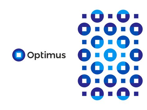 Logo and corporate pattern design for Optimus, an engineering company that provides products that optimizes operations. They implement innovative technologies that will enhance industrial aspects o... O Letter, Engineering Companies, Logo Process, Tech Branding, Identity Design Logo, Company Branding, Geometric Logo, Logo Designer, Logo Images