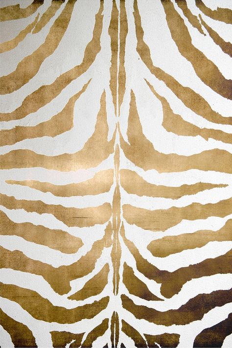 Zebra Print Wallpaper, Zebra Rug, Wallpaper Gold, Single Lady, Zebra Wall, Safari Chic, Eclectic Rugs, Glam Decor, Primitive Home