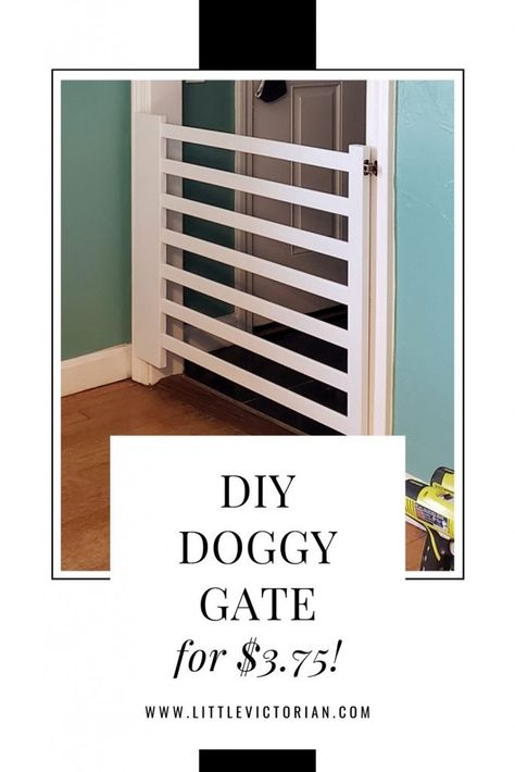 Dog Gate For Deck, Diy Dog Barrier House, How To Make A Dog Gate For Stairs, Sliding Pet Gate Diy, Diy Door Gates Dogs, Pallet Dog Gate, Extra Long Dog Gate, Diy Walk Through Dog Gate, Pallet Gate Diy Dogs