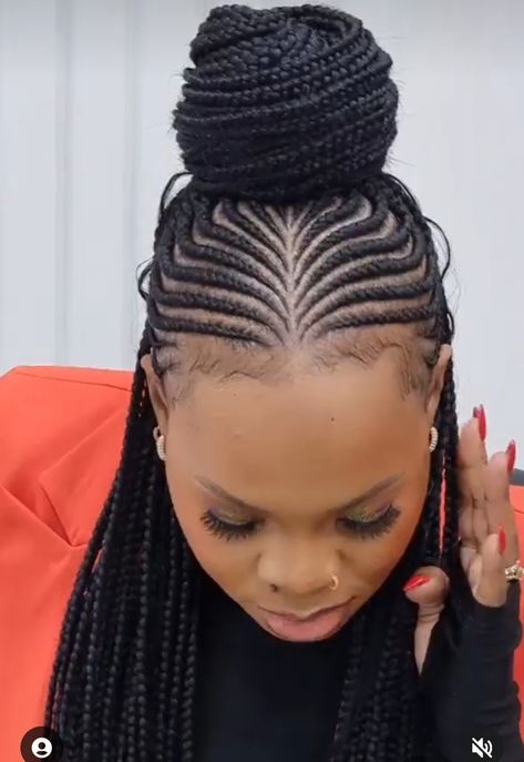 Fascinating African braids hairstyles for besties and friends that slay together. - Stylish Naija Ladies Hairstyles Braids, Line Braids Hairstyles, Ghanian Hair Styles, Braid Lines Hairstyles African, Half Ghanian Lines Hairstyles Latest, Two Lines Braids African, Spanish Braids Hairstyles Kenya, Half Lines And Braids Hairstyles, Bandika Lines Hair Styles