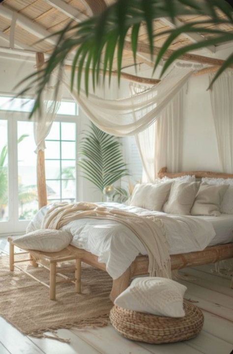 Hawaiian Apartment, Tropical Room Ideas Bedroom, Beach Aesthetic Bedroom, Coloured Bedroom, Room Inspo Ideas, Hawaiian Room, Hawaiian Bedroom, Beachy Apartment, Focus At Work