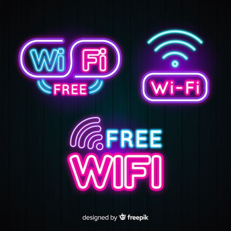 Neon free wifi sign collection Wifi Logo, Wifi Sign, Black Phone Wallpaper, Neon Design, Gaming Room Setup, Neon Aesthetic, Retro Logos, Dont Touch My Phone Wallpapers, Cyberpunk Style