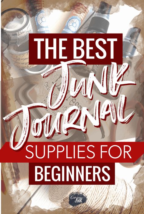 Junk journal supplies for beginners Travel Junk Journal Pages, Junk Journal Gift Ideas, How To Junk Journal For Beginners, Junk Journal Organization, Junk Journal Supplies List, Homemade Journal, Journal Accessories, Books Diy, Handmade Journals Diy