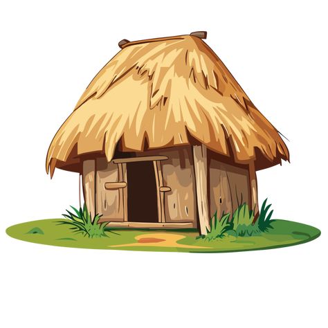 Hut Illustration, Hut Clipart, Corrugated Box Design, Mud House, Leonel Messi, Cut Photo, Corrugated Box, House Vector, Cartoon Images