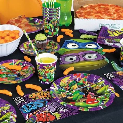 Tmnt Mutant Mayhem Party Ideas, Tmnt Mutant Mayhem Birthday, Tmnt Mutant Mayhem Party, Tmnt Party Food, Ninja Turtle Pinata, Tmnt Birthday Party Ideas, Ninja Turtles Birthday Party Ideas, Ninja Turtle Theme Party, Ninja Turtle Mask