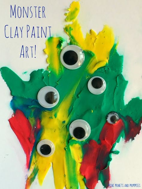 Make monsters out of clay for Halloween - perfect for toddlers and preschoolers. Painting With Clay, Halloween Finger, Halloween Arts, Halloween Lesson, Halloween Art Projects, Clay Arts, Witch Vibes, Halloween Arts And Crafts, Halloween Preschool