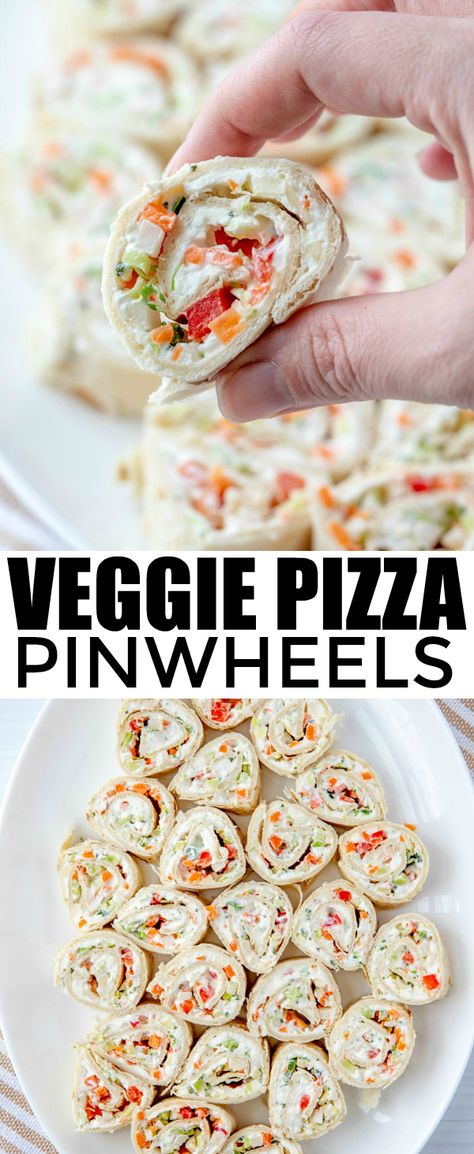 Fingerfood Recipes, Pizza Veggie, Pizza Pinwheels, Pizza Vegetariana, Pinwheel Appetizers, Fingerfood Party, Pinwheel Recipes, Veggie Pizza, Kielbasa