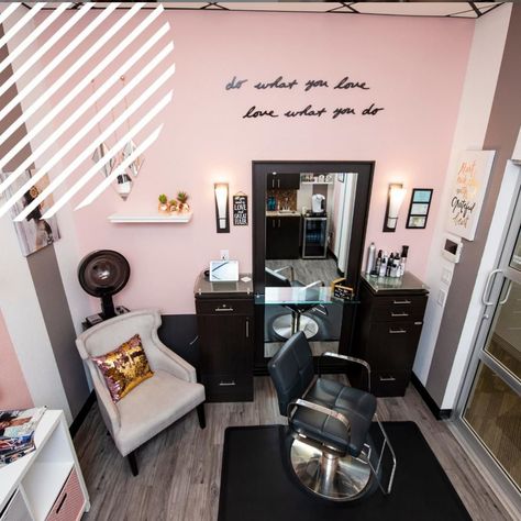 Hair Salon Suite Decor Small Spaces, Hair Room At Home, Salon Setup Ideas, Salon Suite Decor Small Spaces, Hair Room Ideas At Home, Small Salon Suite Ideas, Salon Suite Decor, Beauty Shop Decor, Suite Decor