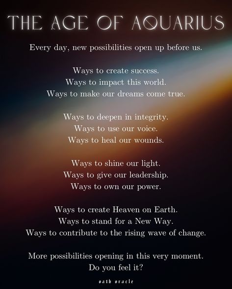 The Age of Aquarius I am so honoured to be speaking on my deepest Souls work at the upcoming Front Republic festival here in Quebec! @frontrepublic Moving into the emerging Aquarian Age is not all sunshine n lolipops loves. It is a volatile and revolutionary journey we are undertaking... it is a key reason WHY we have incarnated at this specific time... It is the rising Star of Hope, coming up on the horizon, at the time that humanity needs it most. It is a call to Responsibility as we ... Age Of Aquarius Aesthetic, The Age Of Aquarius, Aquarius Rising, Moon Rituals, Aquarius Quotes, New Moon Rituals, Healing Vibes, Phoenix Rising, Age Of Aquarius