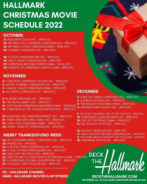 Christmas Movies List 2022, Hallmark Christmas Movies 2022, 25 Days Of Christmas Movies, Christmas Movies 2022, Christmas Schedule, 24 Days Of Christmas, Christmas Movies List, Days To Christmas, Movies List