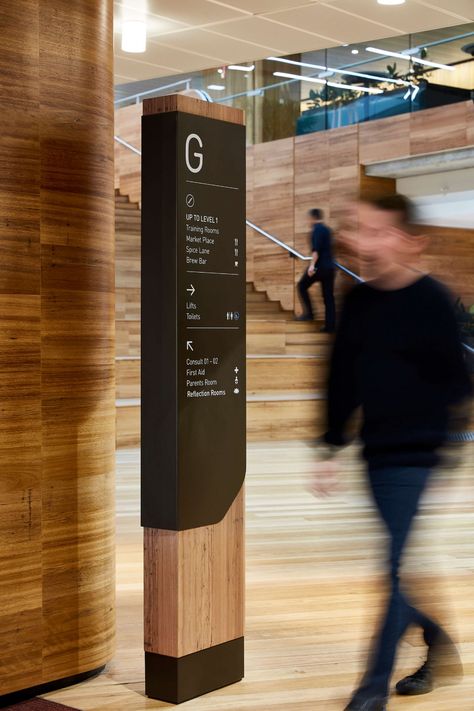 Axle - Workplace Signage, Wayfinding & Digital Placemaking Workplace Signage, Directory Signage Design, Directional Signs Design, Signage Material, Hotel Wayfinding, Directory Signage, Signage Photography, Hospital Signage, Entrance Signage