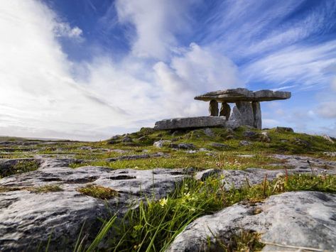 The Burren: when to visit, WHAT TO SEE, and things to KNOW Ancient Ireland, Images Of Ireland, Ireland Tours, County Clare, Wild Atlantic Way, Standing Stone, Cliffs Of Moher, Historical Place, Galway