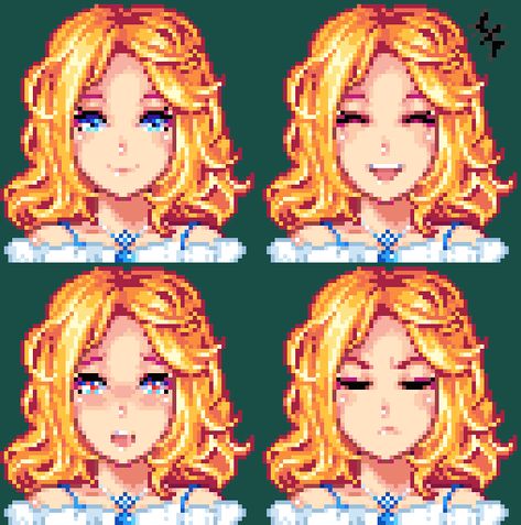 stardewvalley anime mods at Stardew Valley Nexus - Mods and community Pixel Art Character Portrait, Pixel Art Portrait, Pixel Portrait, Stardew Valley Fanart, Pixel Characters, Pixel Art Tutorial, Cool Pixel Art, Pixel Art Characters, Pixel Art Games