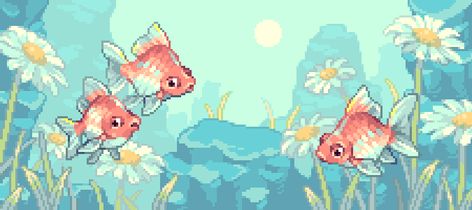 Pixel Monster, Pixel Art Landscape, Piskel Art, Pixel Art Tutorial, 8bit Art, Cute Animal Drawings, Community Art, Pretty Art, Art Forms