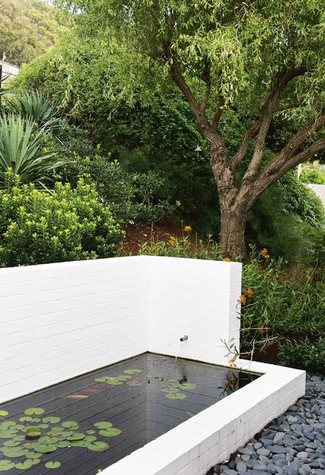 The clean lines and angles of a mid-century home inspire the considered planting of its tranquil Japanese-style garden. Modern Pond, Mid Century Modern Garden, Modern Japanese Garden, Modern Water Feature, Japanese Style Garden, Lines And Angles, Pond Water Features, Japanese Garden Design, Budget Garden