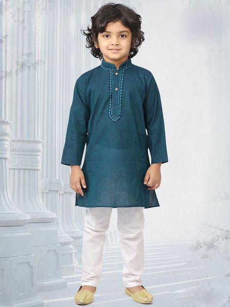 INDIAN KIDS WEAR COTTON KURTA PYJAMA FROM MYDESIWEAR Kameez Design, Kids Kurta Pajama, Kids Indian Wear, Baby Clothes Size Chart, Kids Wear Boys, Boys Kurta Design, Boys Summer Fashion, Black Kids Fashion, Kids Kurta