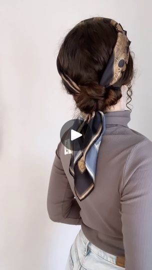 Hair Scarf Tutorial, Something In The Orange, Spring Hair Trends, Date Hairstyles, Simple Hairstyle, Easy Hairdos, Hairstyle Tutorials, Scarf Tutorial, Hair Scarf Styles