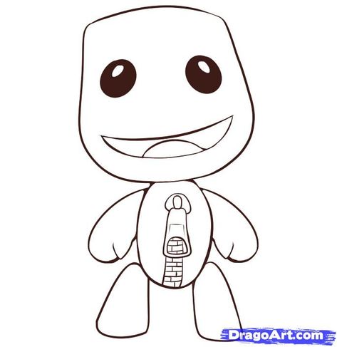 how to draw sackboy step 5 Planet Coloring Pages, Planet Colors, Robot Monster, Little Big Planet, Drawing Guide, Easter Coloring Pages, Easter Colouring, Step Drawing, Guided Drawing