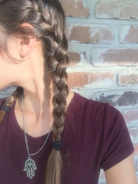 Cute Braids Pigtails, Low Braid Pigtails, French Two Braids, 2 Braids Hairstyles Tutorial, 2 Braids Aesthetic, Double Braids Aesthetic, Cute Pigtail Braids, Two Simple Braids, French Braids Pigtails