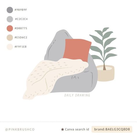 Pinkbrush on Instagram: “🛋 Today #drawing Cozy atmosphere beanbag. Take a rest and relax your body. 🎨 5 Color code is used for couch. _ #illustration #drawing…” Beanbag Drawing, Couch Illustration, Couch Drawing, Take A Rest, Cozy Couch, Daily Drawing, Cozy Atmosphere, Illustration Drawing, Color Code