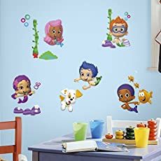 Free Printable Bubble Guppies Water Bottle Labels Bubble Guppies Party Ideas, Blue's Clues Birthday, Blue's Clues Birthday Party, Orange Peel Wall Texture, Ocean Themed Rooms, Baby Wall Stickers, Character Activities, Bubble Guppies Birthday Party, Peel And Stick Wall Decals