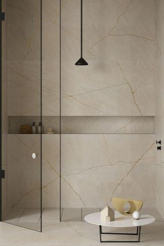 Modern Shower Doors Walk In, Modern Tile Shower Walk In, Easy To Clean Shower Design Walk In, Modern Walkin Shower Ideas, Beautiful Walk In Showers, Modern Shower Tile Ideas Walk In, Rectangular Shower Ideas, Organic Modern Shower Tile, Bathroom Ceramic Tile Ideas Shower Walls