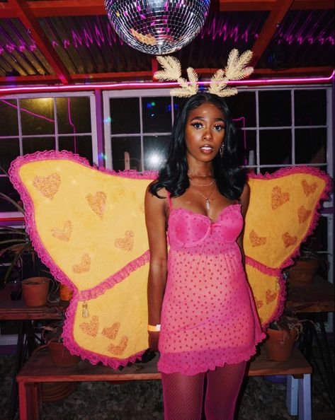 Halloween Bug Costumes, Moth And Lamp Halloween Costume, Cute Bug Costumes, Bug Costume Women, Bug Themed Outfit, Butterfly Costume Diy Women, Rosy Maple Moth Costume, Love Bug Halloween Costume, Moth And Lamp Costume