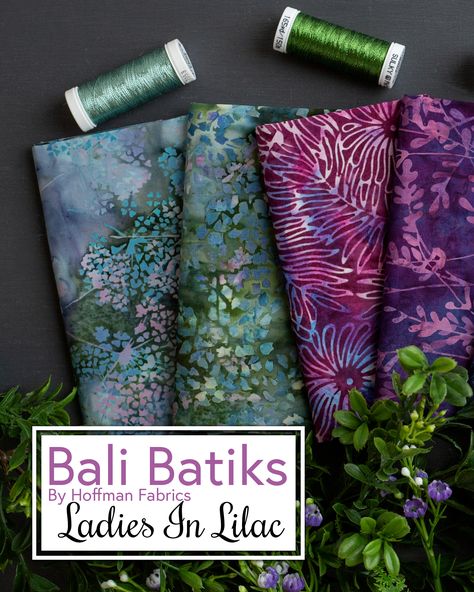 Bali Batiks Ladies in Lilac is a gorgeous batik collection by Hoffman Fabrics. 100% Cotton. Batik Projects, Batiks Fabric, Batik Malaysia, Batik Fabric Textiles, Cotton Batik Print Fabric, Patterned Cotton Fabric With Batik Print, Patterned Batik Print Fabric, Batik Fabric By The Yard, Bohemian Fabric