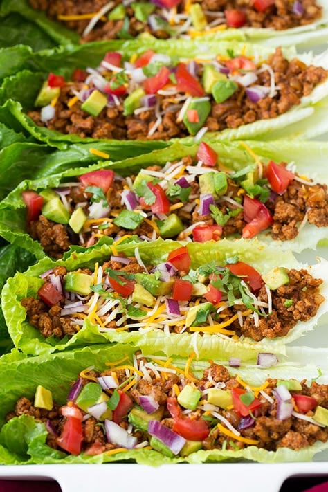 Healthy Wraps For Lunch, Wraps For Lunch, Salat Wraps, Turkey Taco Lettuce Wraps, Lettuce Tacos, Taco Lettuce Wraps, Tacos Mexicanos, Turkey Taco, Turkey Tacos