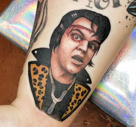 #tattoo #meatloaf #rockyhorrorpictureshow #rockyhorror #eddie #movietattoo Meatloaf Tattoo, Meatloaf Rocky Horror, Rocky Horror Tattoo, Rocky Horror Picture Show Tattoo, Movie Tattoo, Horror Tattoo, Rocky Horror Picture Show, Rocky Horror Picture, Halloween Tattoos