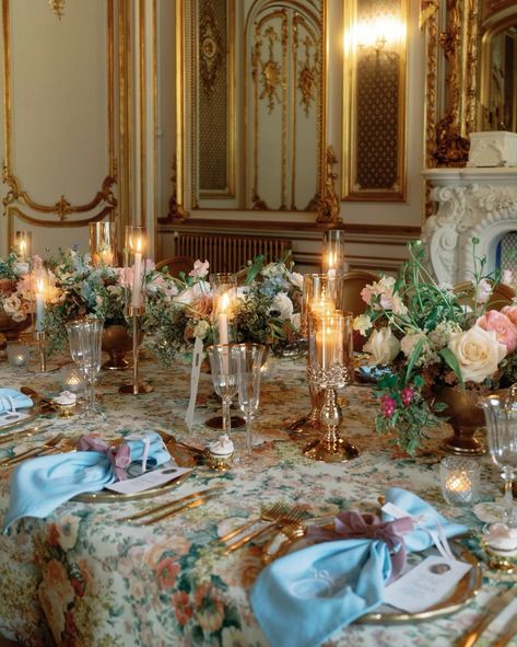 Rococo Table Setting, Rococo Wedding Theme, Romeo And Juliet Themes, Drake Wedding, Rococo Wedding, Harlaxton Manor, Baroque Wedding, Breakfast Inspiration, 21 Diner