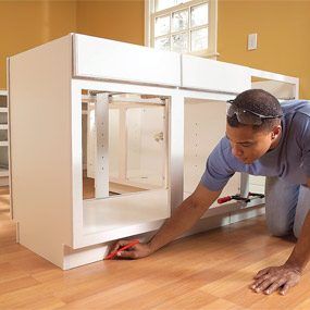 Install Kitchen Cabinets, Kitchen Cabinets And Flooring, Installing Kitchen Cabinets, Paint Kitchen Cabinets, Simple Kitchen Remodel, Paint Kitchen, Diy Kitchen Remodel, New Kitchen Cabinets, Kitchen Cabinets Makeover