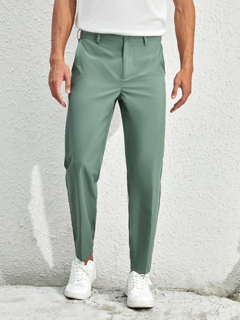 Light Green Men Outfit, White Shirt Green Pants Men, Light Green Pants Outfit Men, Men Mint Green Outfit, Dark Green Trousers Outfit, Green Trousers Outfit Men, Green Pants Outfit Men, Men’s Green Trousers Outfit, Men’s Green Pants